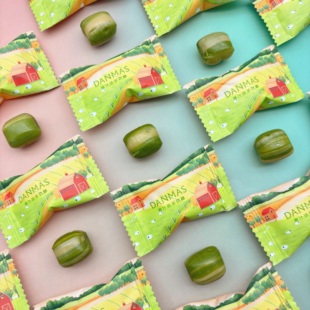 DENMAS原汁抹茶味奶糖硬糖结婚喜糖婚糖喜事糖果休闲小零食伴手礼