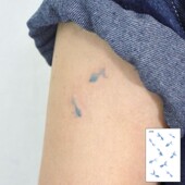 可爱手绘小清新小鱼迷你小图案彩色纹身贴防水女持久脸部手指 ins