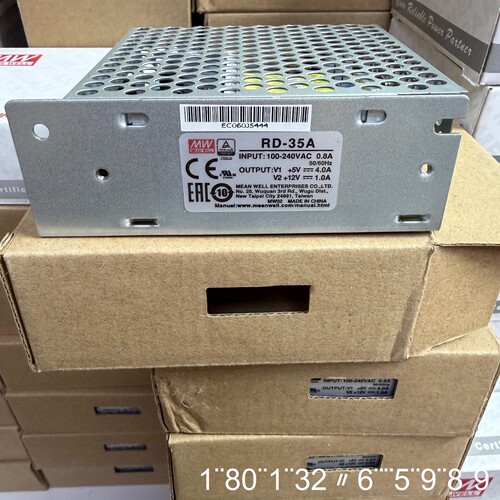 正品RD-35A，5V4A和12V1A双路开关电源，带原