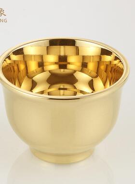 铜杯子黄铜小茶杯个人专用水杯喝酒杯家用定制激光刻字ML