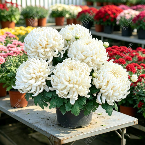 【传统菊花带花苞】特大盆栽苗