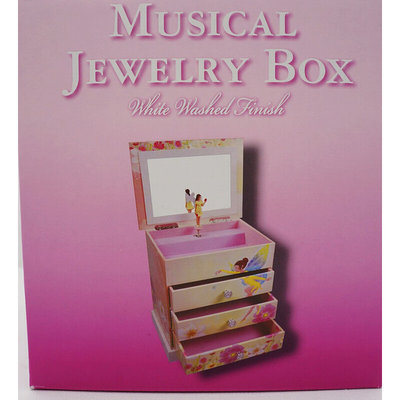 MUSICAL JEWELRY BOX小仙女芭蕾女孩四层首饰盒收纳盒音乐珠宝盒