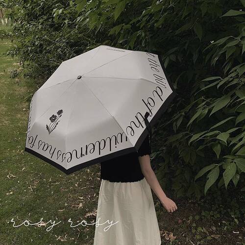 法式伦敦晚报颜值复古全自动晴雨伞两用女遮阳伞防晒太阳伞