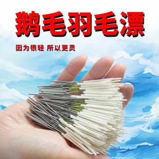 真鹅毛传统钓0.25克金海夕朝天钩3cm加长鹅毛七星漂线组免调漂