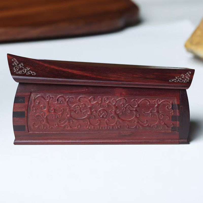 赞比亚紫檀升官发财黄蛉盒摆件实木办公室客厅玄关桌面工艺品摆设