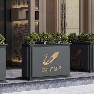 铁艺广场种植花架花箱树盆楼盘开业室内外304金属隔断不锈钢