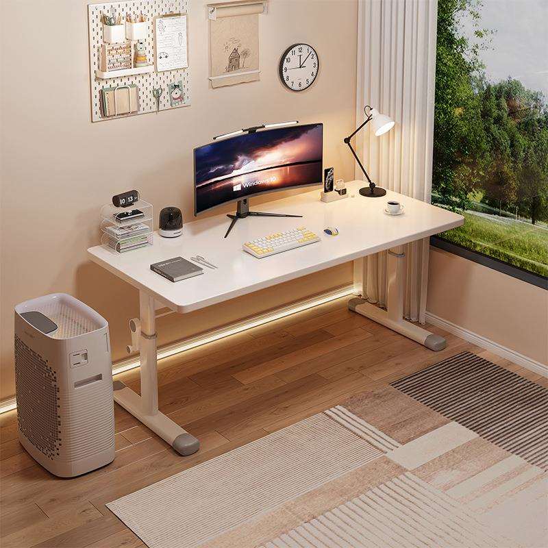 手摇升降办公桌家用儿童学习桌学生写字桌电竞桌子可升降电脑桌