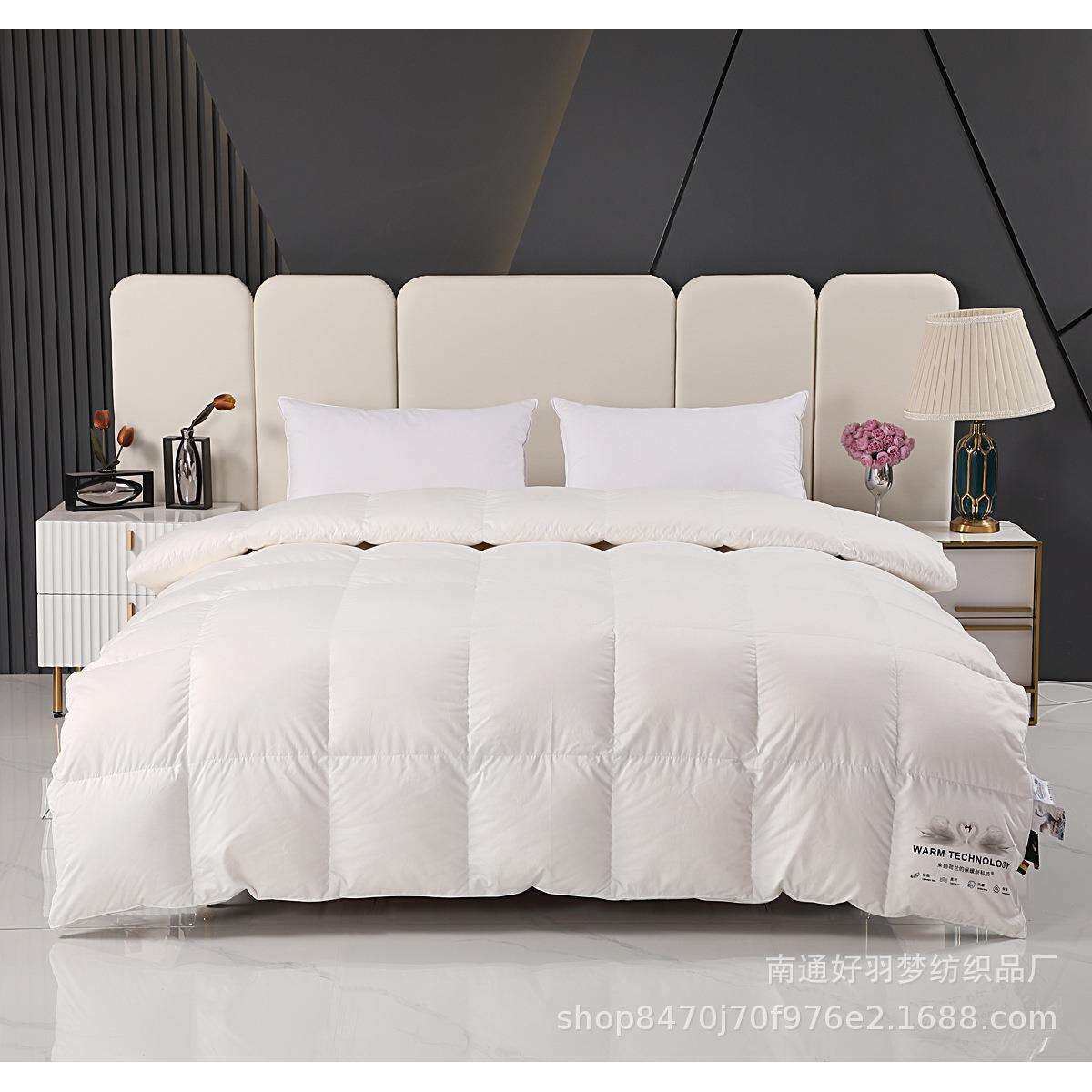 新款糯棉磨毛羽绒被壳 自充绒羽绒被套半成品羽绒被