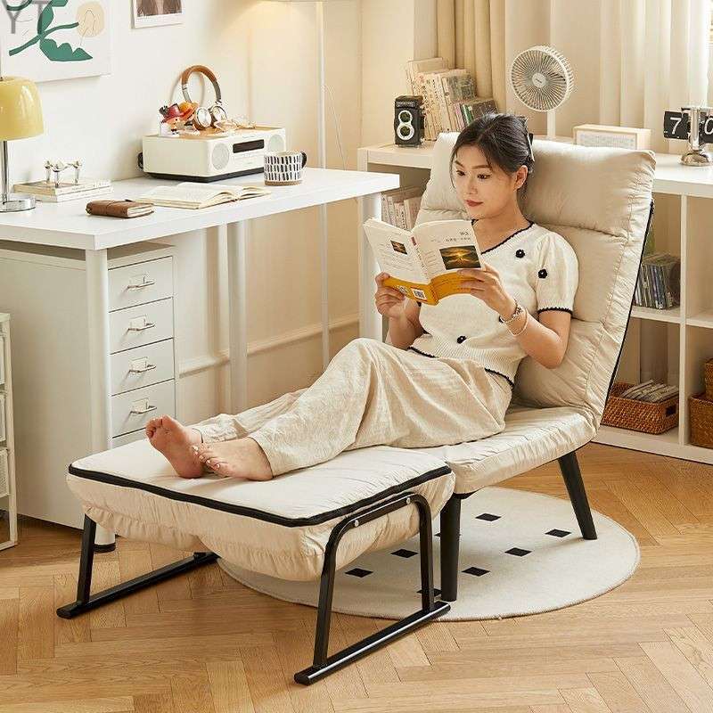 折叠躺椅办公室午休折叠床懒人可躺可坐两用椅家用靠背电脑沙发by