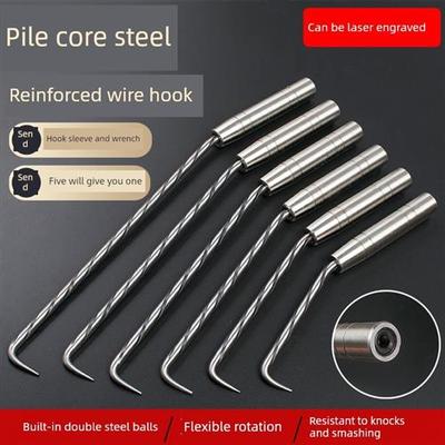 采购产品扎钩扎钩钢筋钩直创螺纹桩芯钢扎钩不锈钢扎钩耐敲钢筋扎