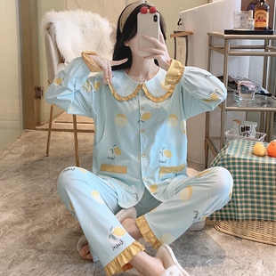 薄款 月子服春秋纯棉产后哺乳产妇孕妇睡衣春夏季 3月份5五喂奶套装