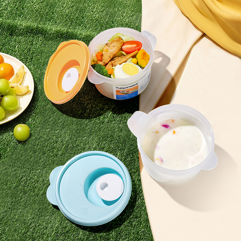 特百惠新微波水晶湯碗460ml飯盒