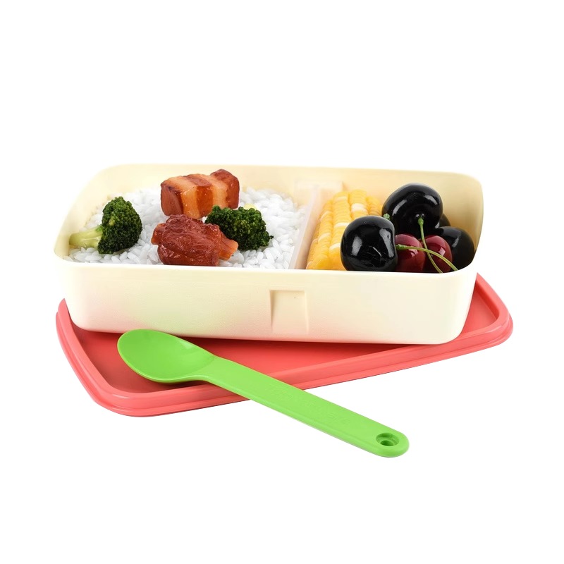 特百惠轻食午餐套装650ml2件套带勺饭盒餐盒便当盒冷藏带饭神器