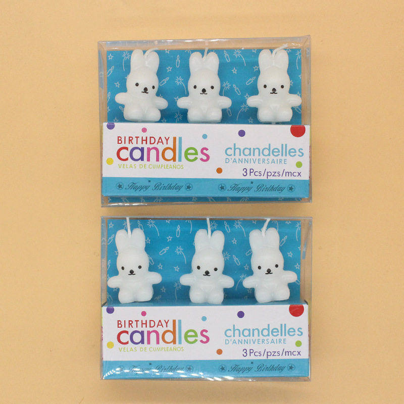 新品可爱3支PVC盒装小白兔卡通蜡烛生日蛋糕派对兔子装饰蜡烛,节庆用品/礼品,蜡烛,淘宝优惠券,粉丝福利购,淘宝优惠卷