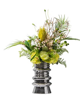 仿真花沙发角几摆件茶p几边几客厅插花现代轻奢酒店民宿洽谈桌花