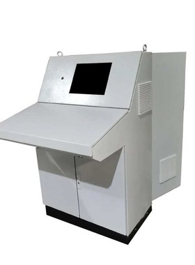 工业操作三段式操j作台图配电威机柜琴式仿电气控制斜面立式apsd