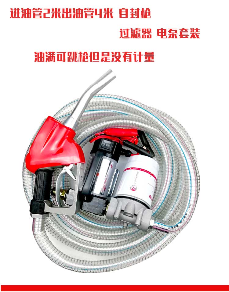 电动柴油抽油泵12V24V220伏加油泵自吸泵大功率计量加油机枪自动