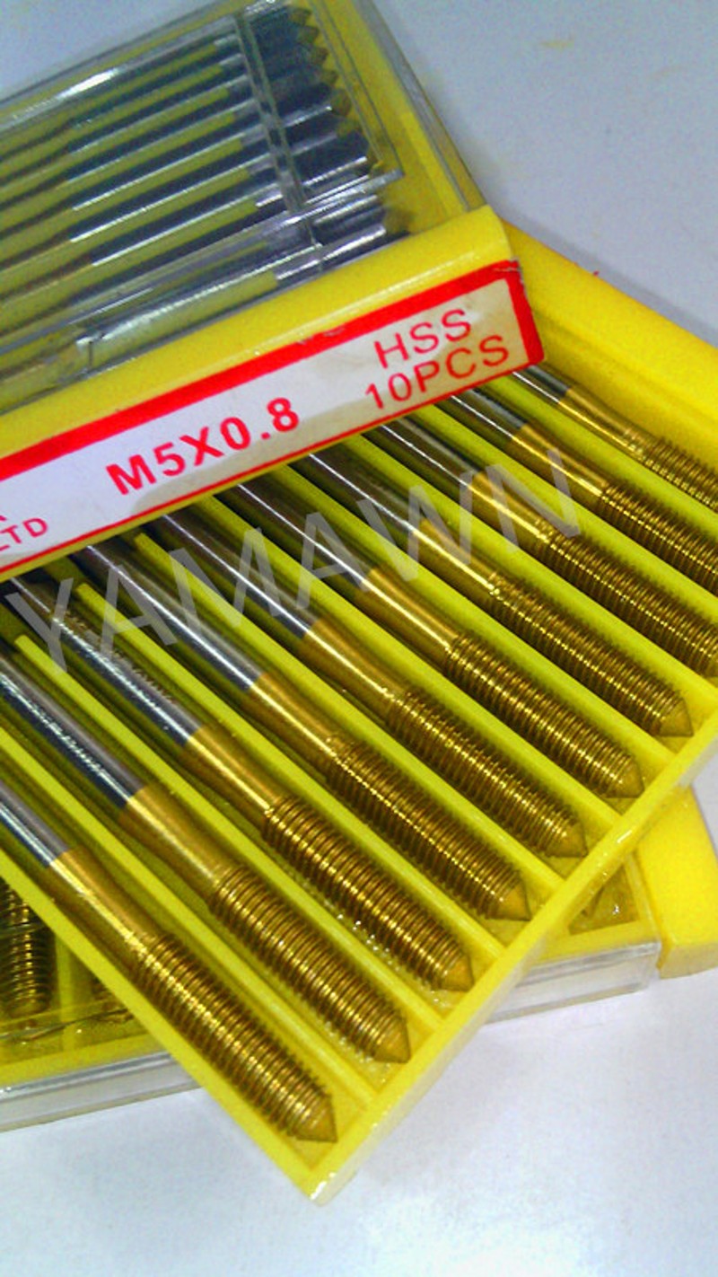高品质铭航挤压丝锥涂钛黄色挤压丝攻M3--M12