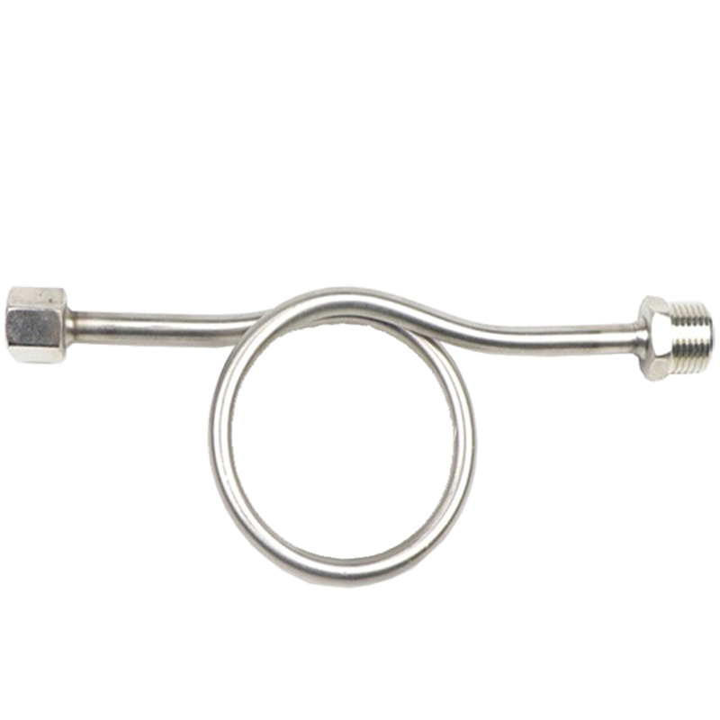 不锈钢压力表弯缓冲管冷凝管M20*1.5-1/2M14*1.5-1/180度弯管仪表