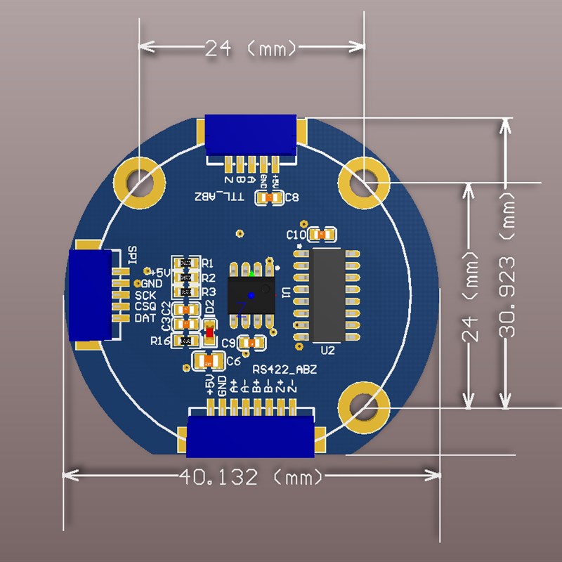 TLE5012 磁编码器 角度传w感器 高精度15位 ABZ/SPI/RS422