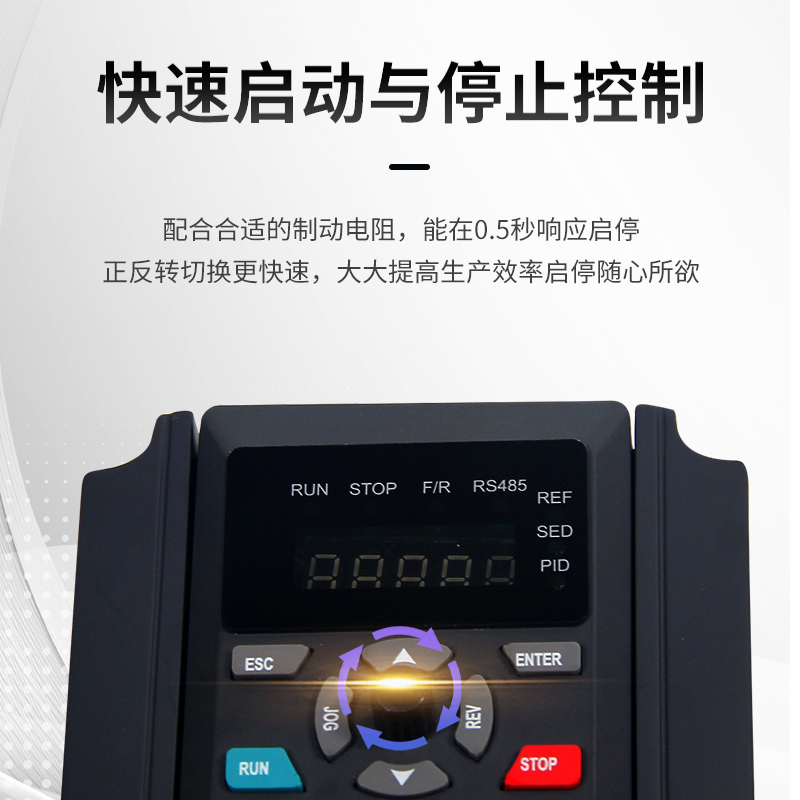 变频器三相380v单相220v/1.5/2.2/3/4/5.5/7.5kw千瓦电机水泵调速