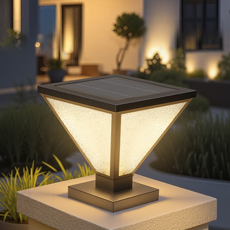 室外庭院灯太阳能大门q柱灯防水别墅围栏花园柱子接电款户外柱头