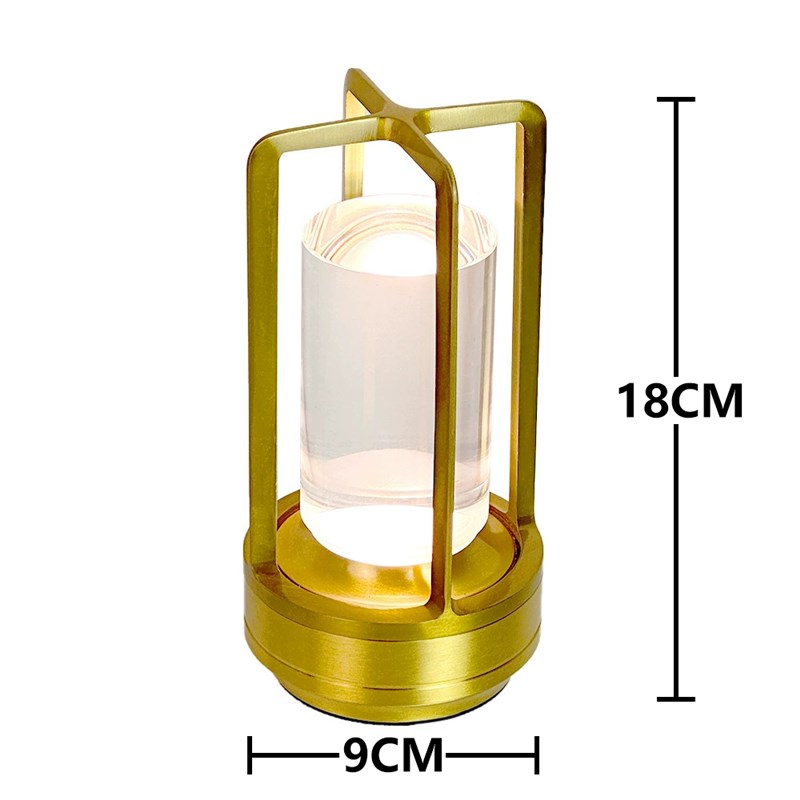 新款led全铝轻奢金属酒吧餐厅卧室床头装饰usPb充电触摸十字架台