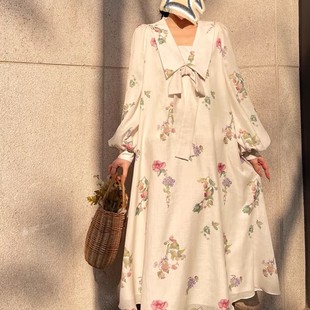 南法碎花宽松甜美娃娃裙2025春新长袖 现货Aconi｜黎雾庄园 连衣裙