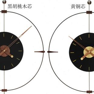 现代简约网红创意石英钟圆形艺术表 北欧轻奢静音钟表挂钟家用时尚