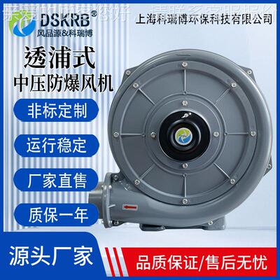 2.2KW变频防爆铝金合中压风机633TB125塑-3注机透浦式离鼓心风机