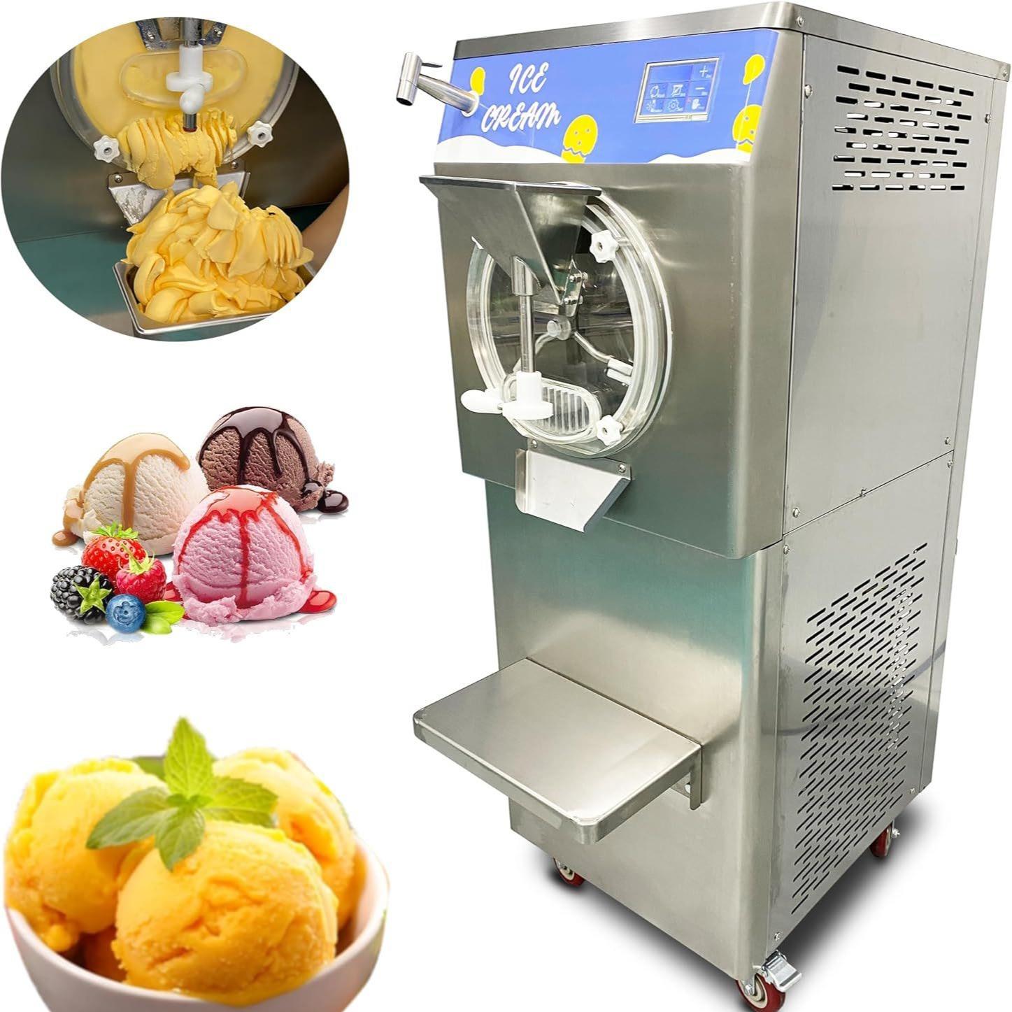 硬冰激凌机商用大产量全自动立式意大利冰淇淋机gelato甜筒雪糕机