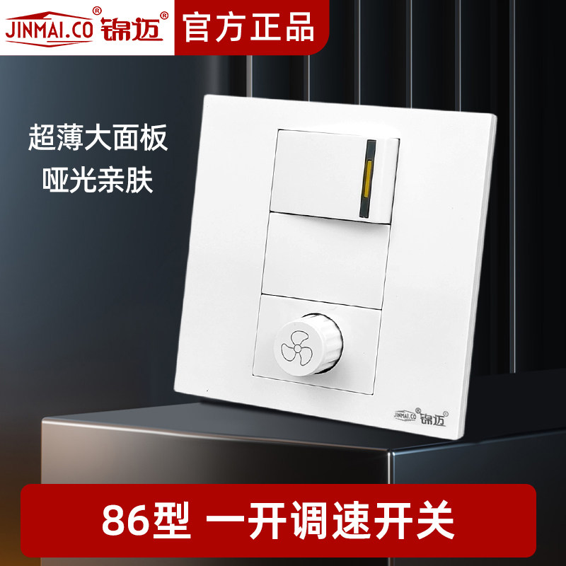 一开调速200W/500W吊扇调速器 双控开关带无极调速开关电风扇调节