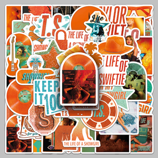 100张Taylor Swift 泰勒TS12专辑贴纸高颜值霉霉周边装饰防水笔记本电脑相册滑板吉他头盔行李箱水杯手帐贴纸