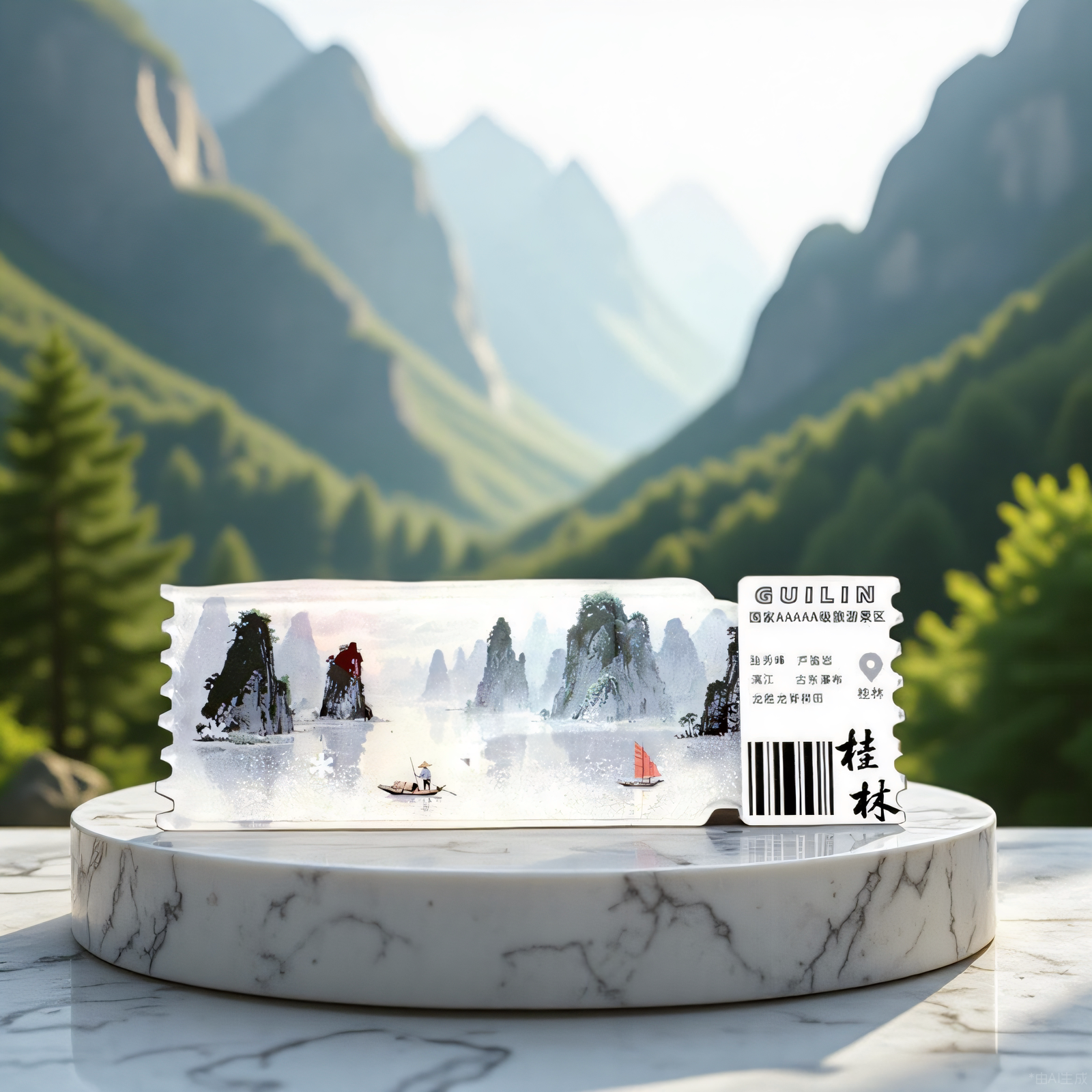 【桂林】漓江独秀峰文创流沙磁吸冰箱贴旅游纪念品伴手礼景点定制