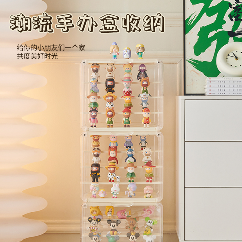 GOTO优选盲盒收纳展示架手办收纳盒亚克力透明S盒子泡泡玛特展示