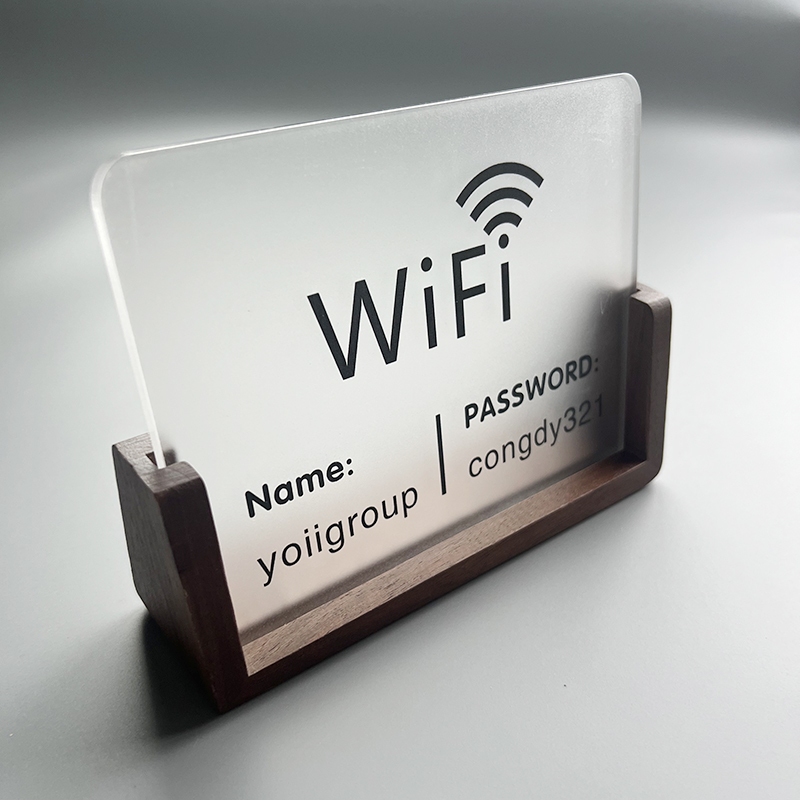 亚克力免费无线网WiFi密码温馨提示牌墙贴标识酒店网络已覆盖创意
