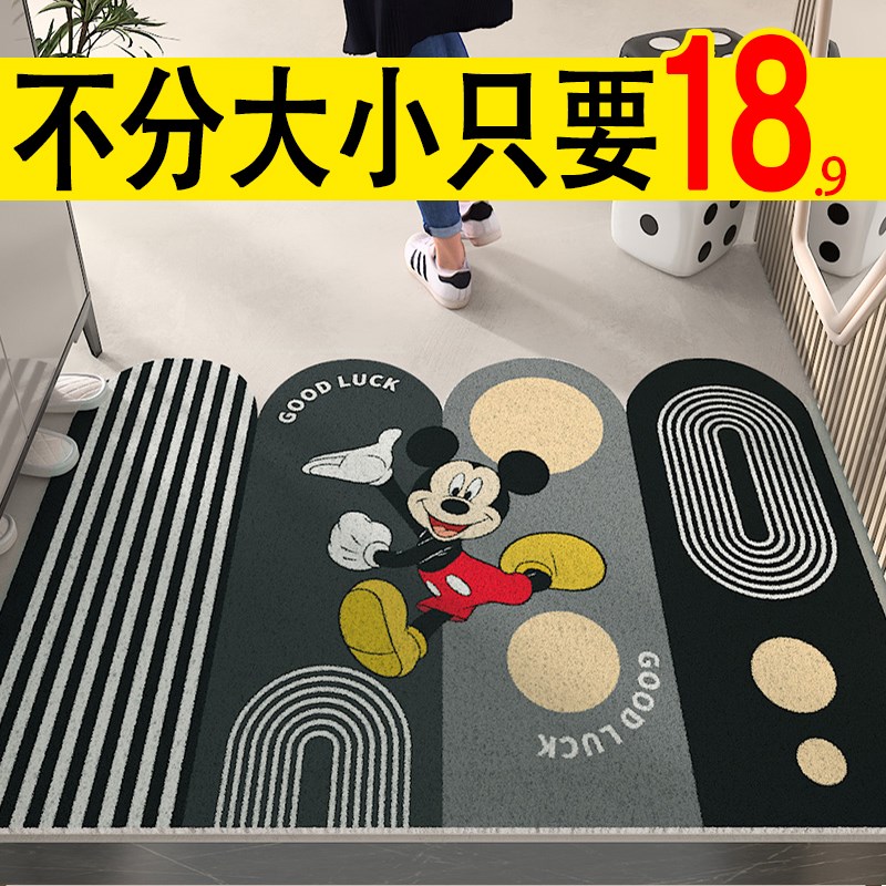 卡通米老鼠进门i2025款地垫入户防滑门垫简约现代脚垫除尘门口地