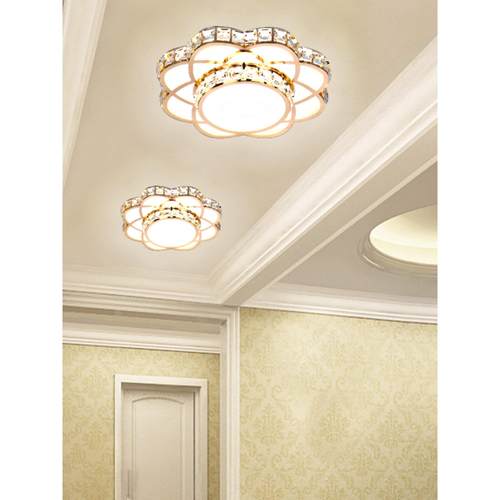 北欧水晶过道灯入户玄关走廊美式阁楼吸顶灯现代简约楼梯间书房灯