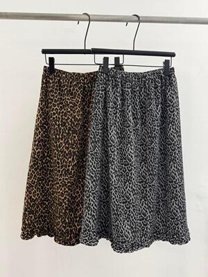 OF SELF2026早春新款豹纹印花半身裙女中长款显瘦A字裙女 YY26069