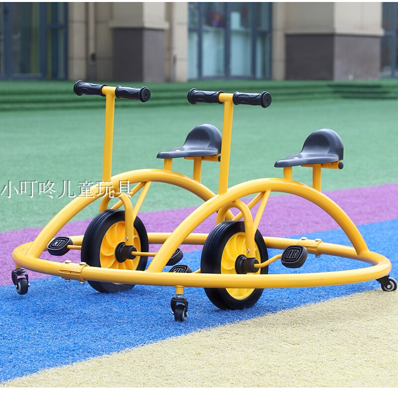 幼儿园双人骑行车 运动户外自行车脚踏车儿童轻便三轮车