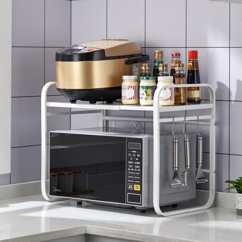 多功能厨房置g物架微波炉烤箱电饭锅一体免打孔桌面款单层收纳架