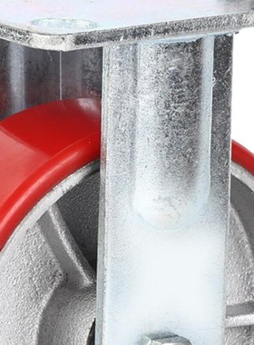 海斯迪克HKCg-405重型PU脚轮聚氨酯防缠绕韩式铁芯手推车轮子6寸