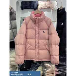潮牌RR羽绒服女短款韩版宽松加厚2024年冬季新款情侣面包服外套男