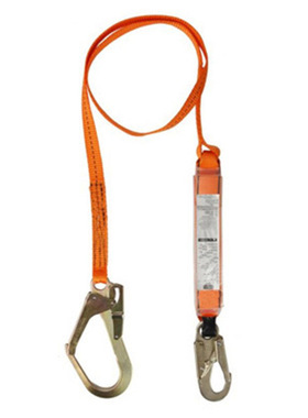 梅思安MSA 10128058 轻巧星吸震绳安全系绳 橙黄色保护带单腿55mm