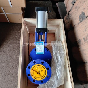 气动双闸板陶瓷出料阀Z644TC 10C双作用气缸耐磨耐冲刷煤矿用阀