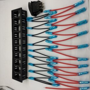 10位5PIN翘板开关开关线组开关框易组合安装12-24V船舶汽车