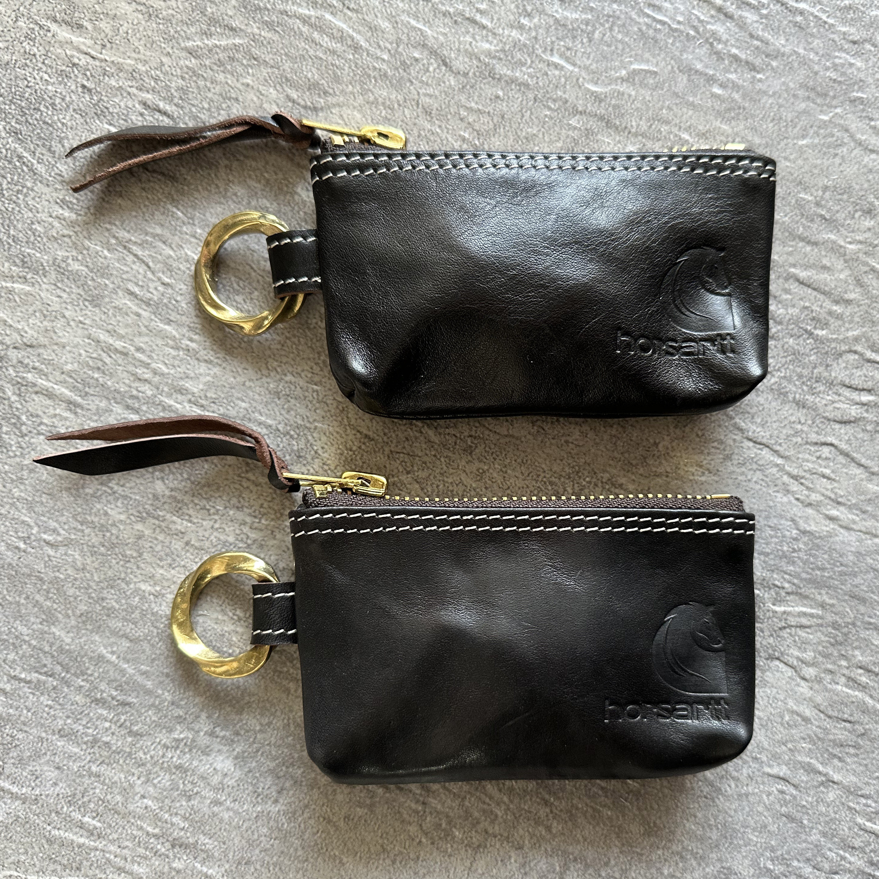 Horween dressner 多色轻便复古 马皮黄铜五金 钥匙包 零钱包