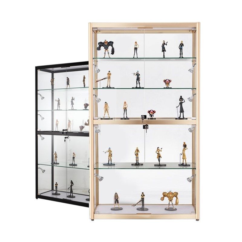 玻璃柜子手办展示柜乐高模型高达展示架精L品玩具透明展柜家用陈