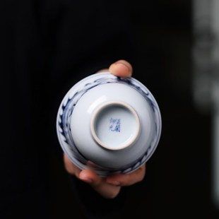 溪兰仰元茶具仿j元青花龙纹祥云盖碗两才泡茶碗分茶器盖杯功夫茶