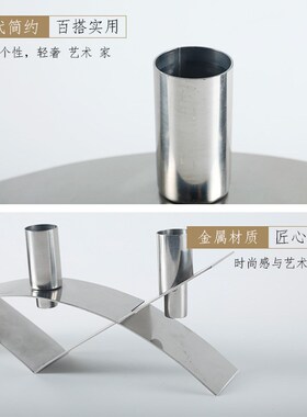 现代家居轻奢不锈钢m抽象几何摆件销售中心酒店会所大厅软装工艺